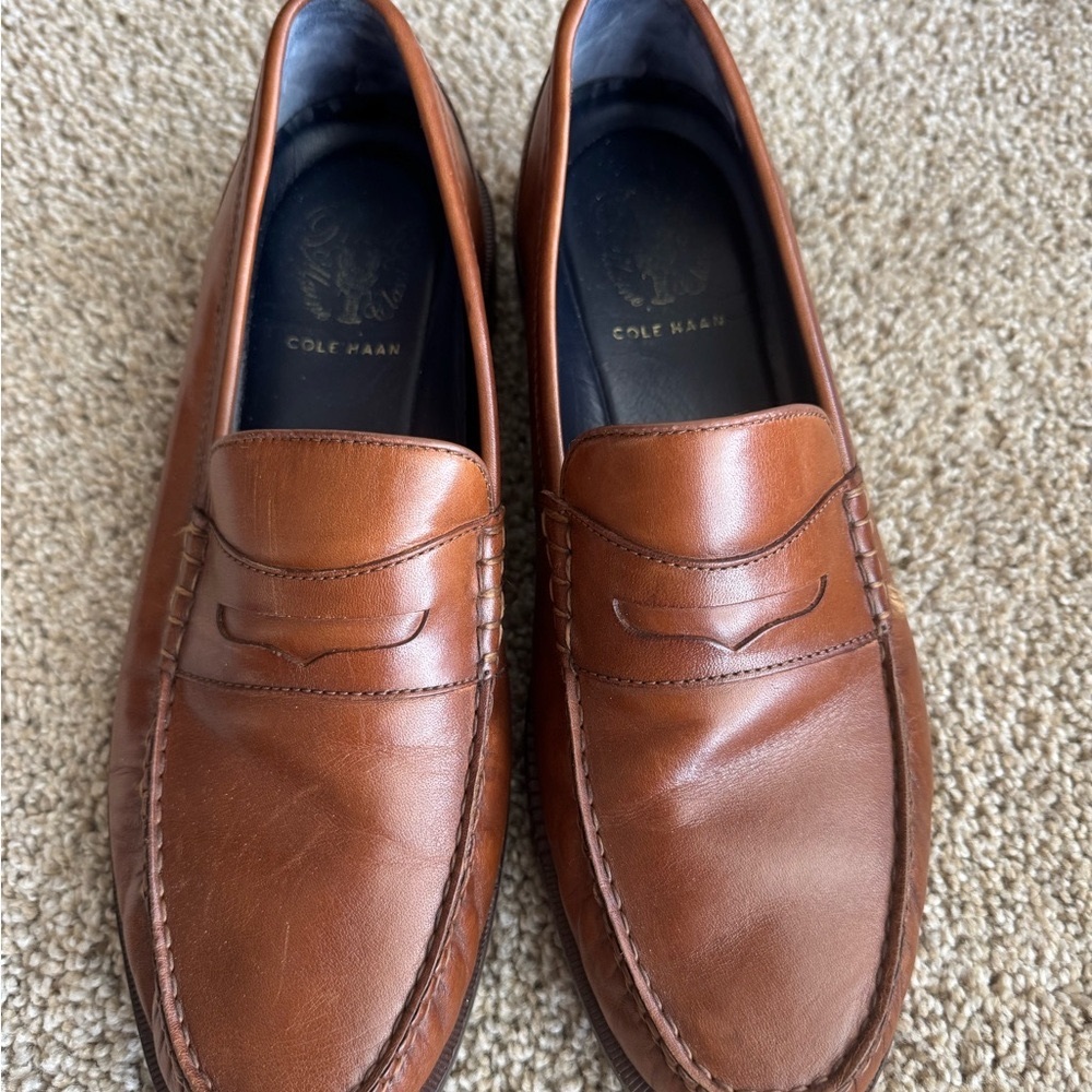 Cole Haan Men's Tan Leather Loafers